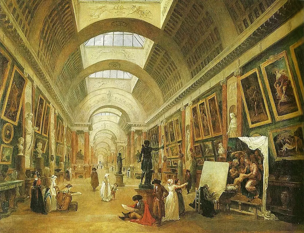 Hubert Robert - Die Grand Galerie des Louvre